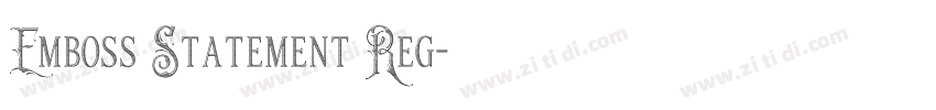 Emboss Statement Reg字体转换